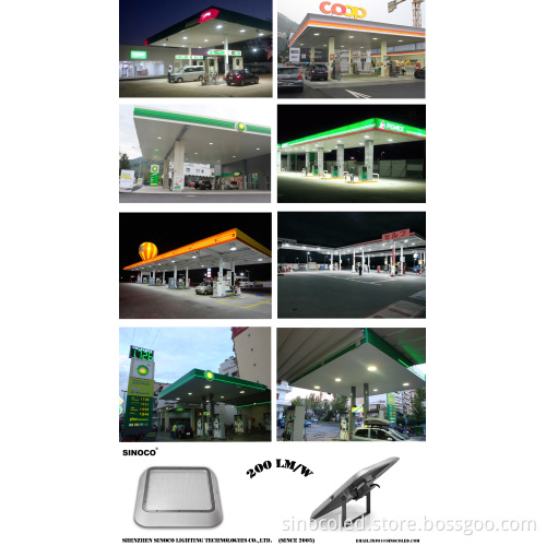 200lm/w Super Bright LED Canopy Light for Gas Stations